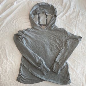 Athleta girls gray hoodie sweatshirt Large 12